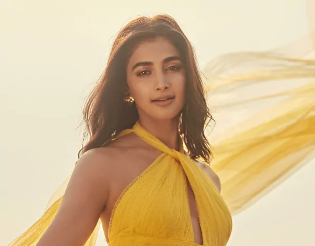 Pooja Hegde Yellow Dress Photos